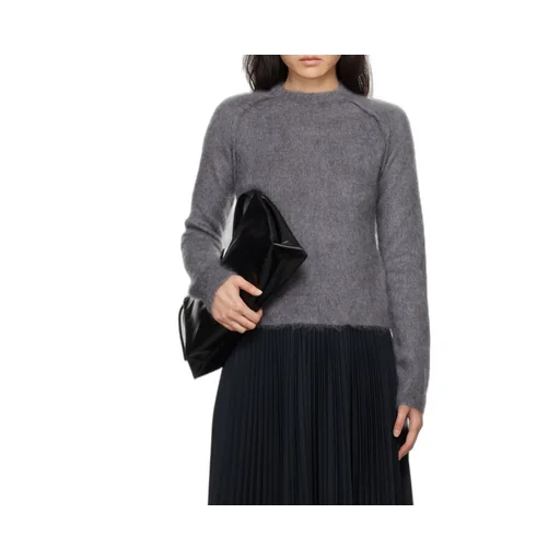 Brushed-Finish Knitted Jumper