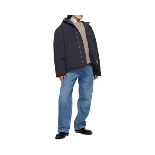Zip-Up Long-Sleeved Hooded Coat