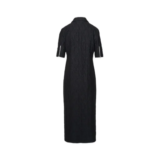 Zipped Midi Shirt Dress