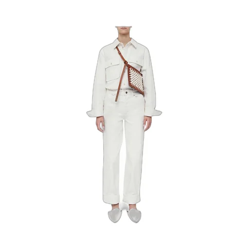 Button Detailed Straight Leg Jeans