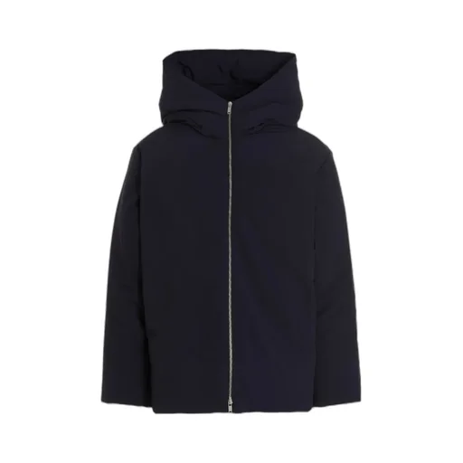 Zip-Up Long-Sleeved Hooded Coat