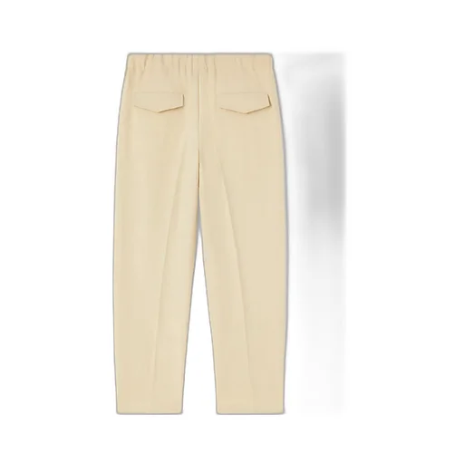 Pleated Straight-Leg Tailored Trousers