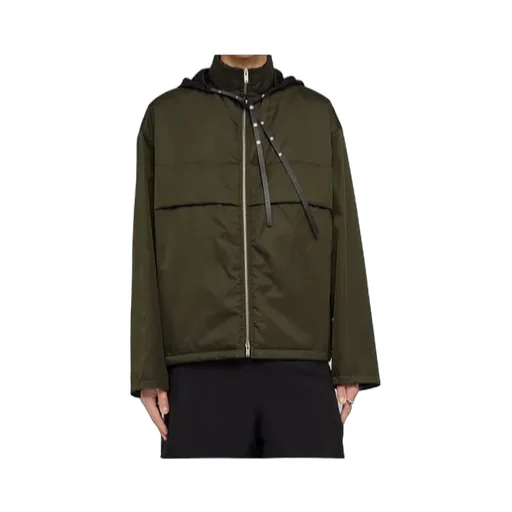 Funnel-Neck Zipped Jacket