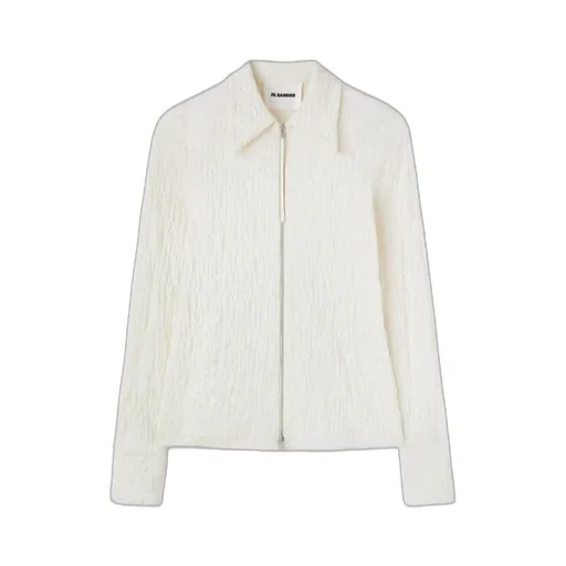 Zip-Up Crinkled Shirt