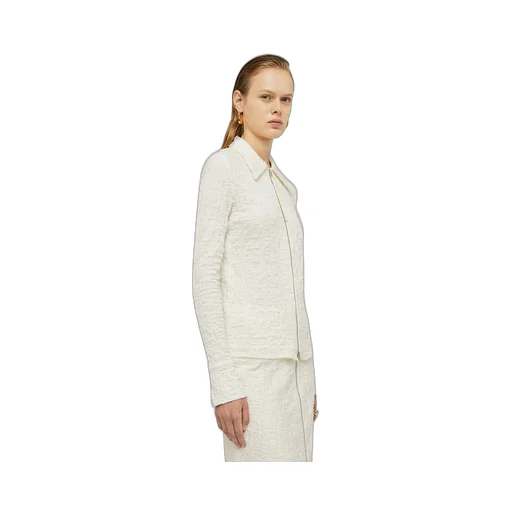 Zip-Up Crinkled Shirt