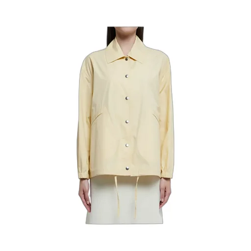 Logo-Printed Drawstring Shirt Jacket