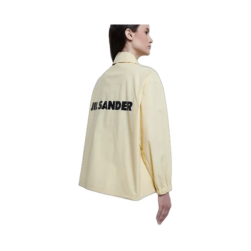 Logo-Printed Drawstring Shirt Jacket
