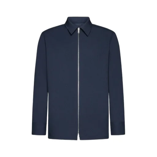 Zip-Up Straight Hem Shirt Jacket