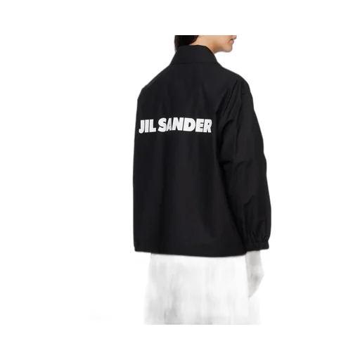 Logo-Printed Drawstring Shirt Jacket