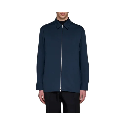 Zip-Up Straight Hem Shirt Jacket