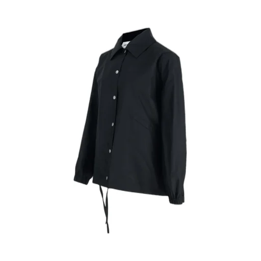 Logo-Printed Drawstring Shirt Jacket