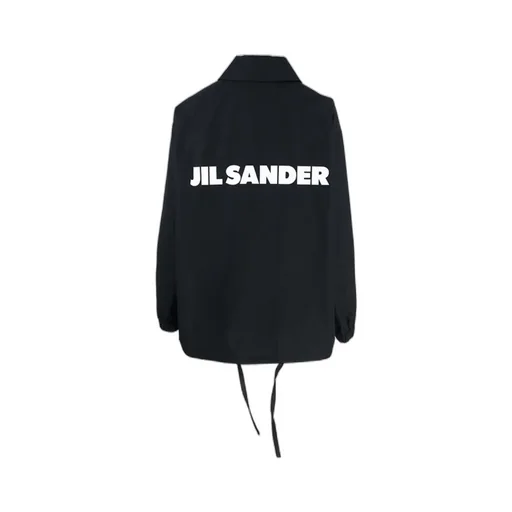 Logo-Printed Drawstring Shirt Jacket