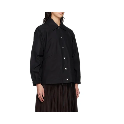 Logo-Printed Drawstring Shirt Jacket