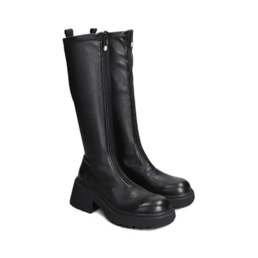 Round Toe Zipped Boots