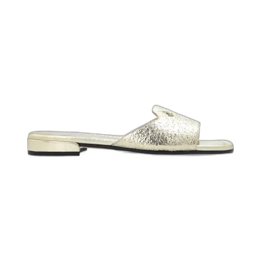 Dina Logo Plaque Sandals