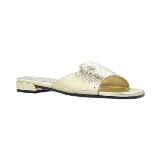 Dina Logo Plaque Sandals