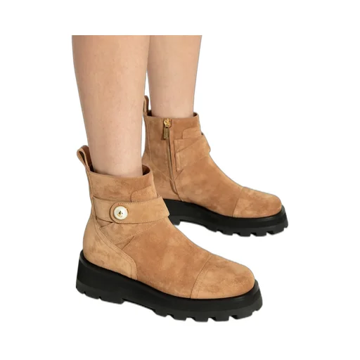 Buckle-Strap Platform Boots