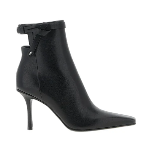 Camie Knotted-Strap Leather Ankle Boots