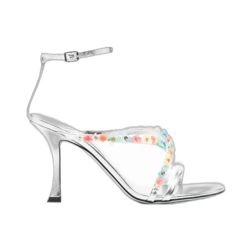 Blanche 90 Daisy Embroidery Sandals