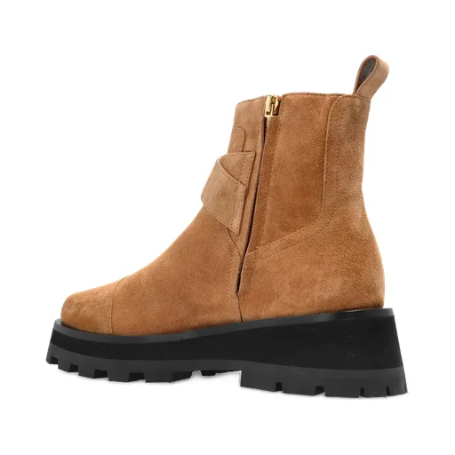 Buckle-Strap Platform Boots
