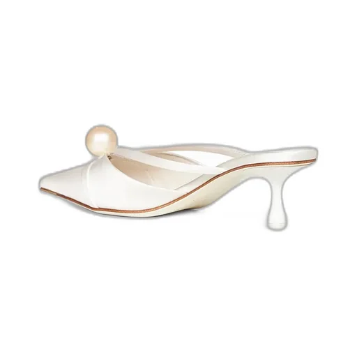 50Mm Pearl-Embellished Pointed-Toe Mules