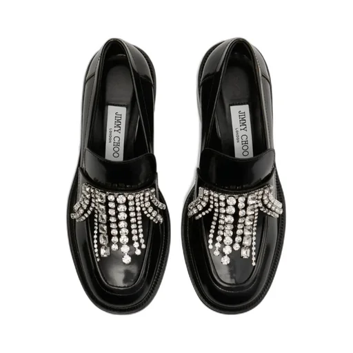 Tylor Crystal-Embellished Loafer Pumps