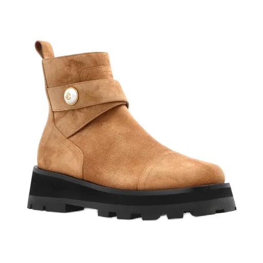 Buckle-Strap Platform Boots