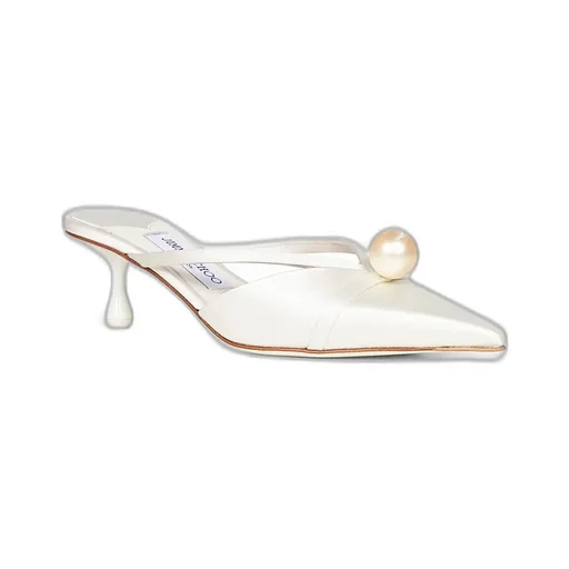 50Mm Pearl-Embellished Pointed-Toe Mules