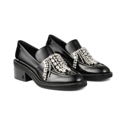 Tylor Crystal-Embellished Loafer Pumps