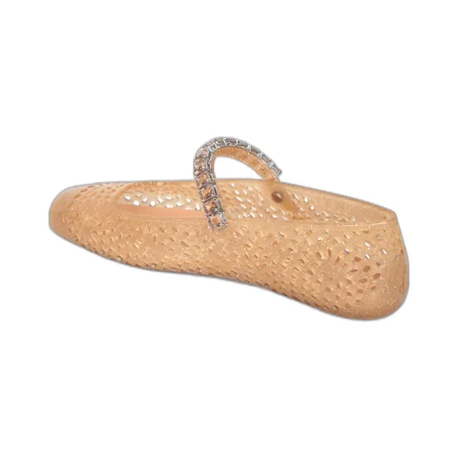 Perforated Embellished Ballerina Flats