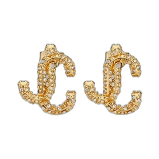 Logo Plaque Embellished Earrings