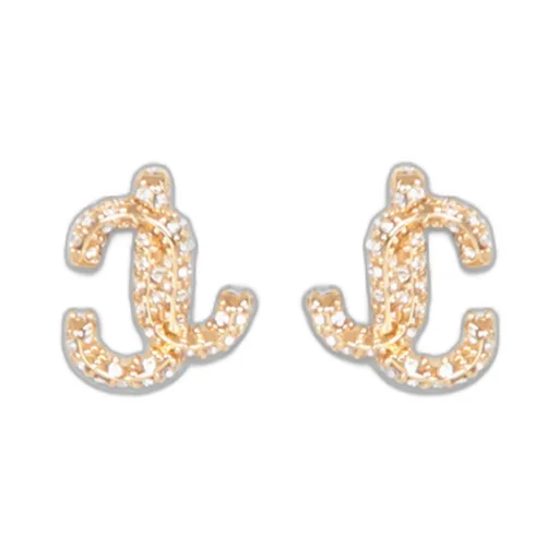 Gold Stud Earrings Adorned