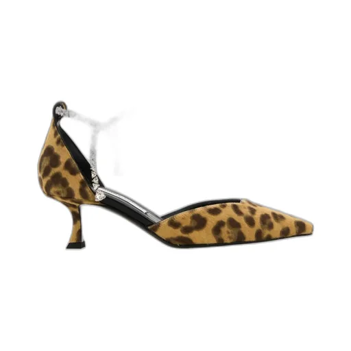 Stevie 50 Leopard Print Pony Pumps