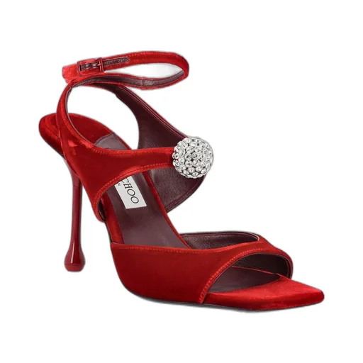 Embellished Velvet Sandals