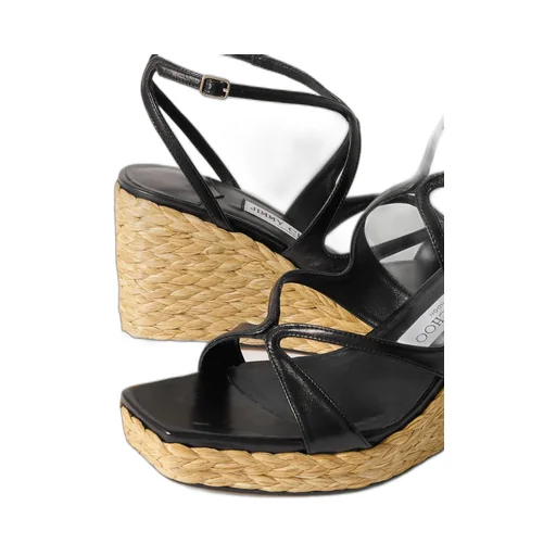 Ayla Square-Toe Wedge Sandals