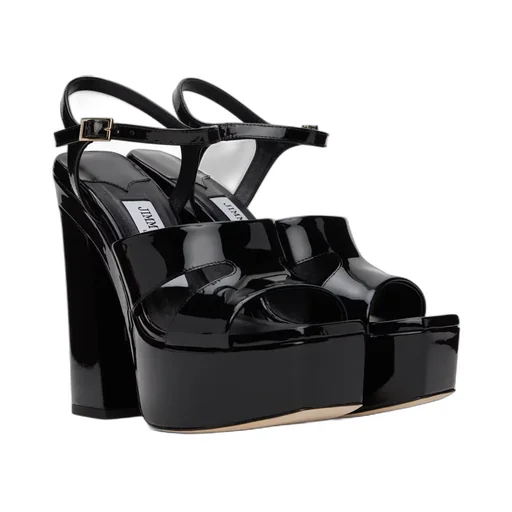 Square-Headed High-Heeled Sandals