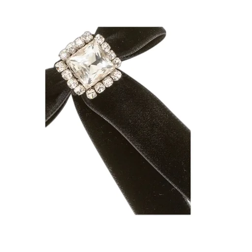 Maura Crystal-Embellished Velvet Hair Clip