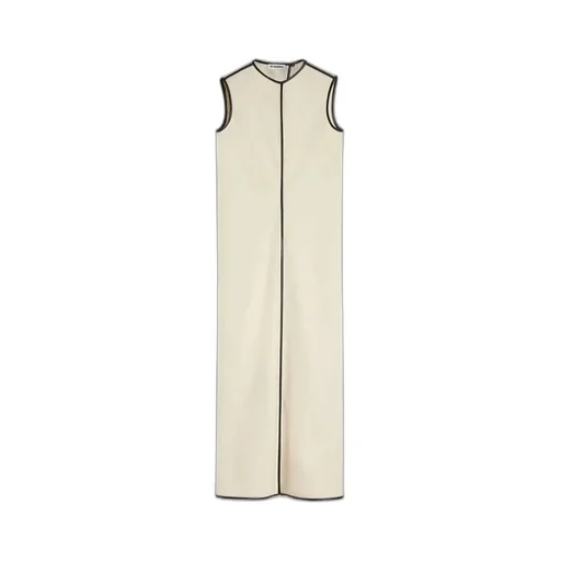 Contrasting-Trim Maxi Dress