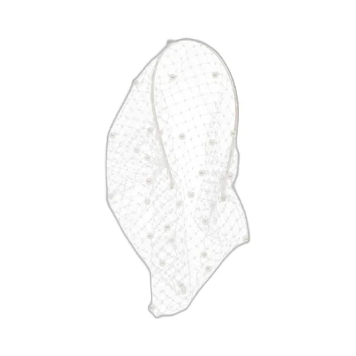 Violette Pearl-Embellished Veil Headband