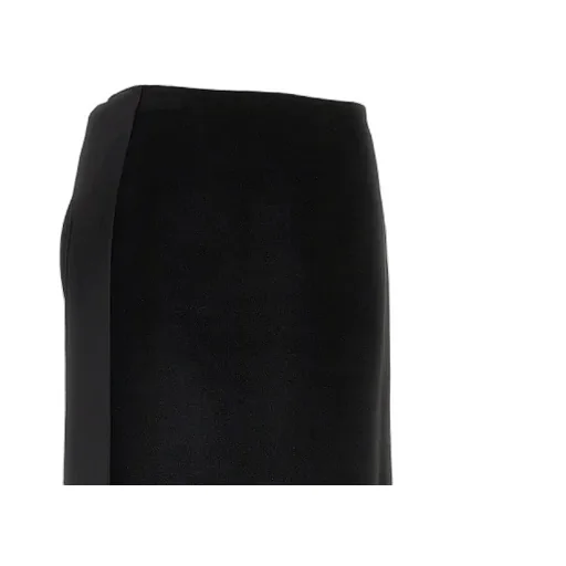 Raw Hem Velvet Skirt
