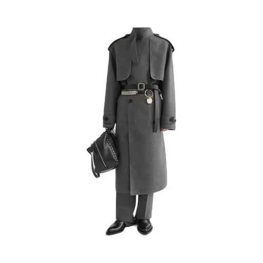 Double-Breasted Belted Coat