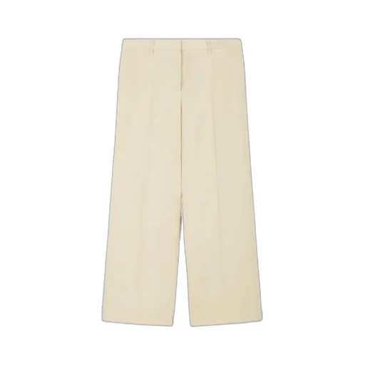 High-Waisted Wool Trousers