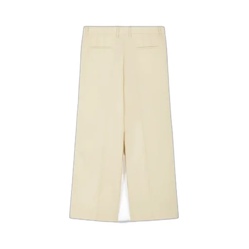 High-Waisted Wool Trousers