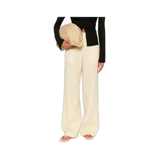 High-Waisted Wool Trousers