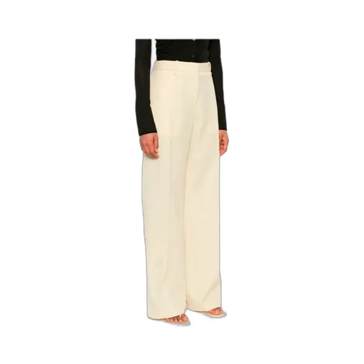 High-Waisted Wool Trousers