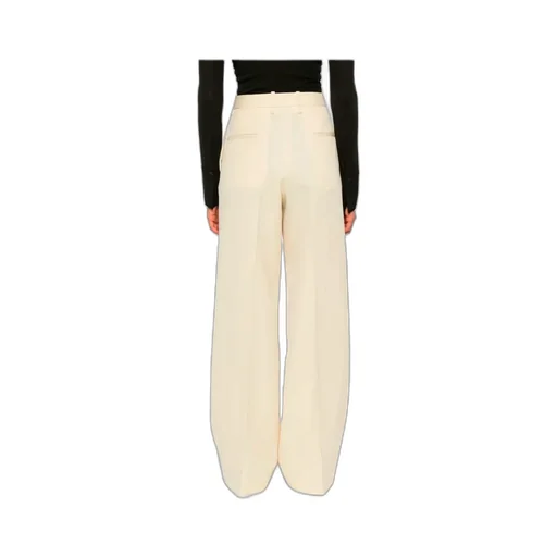 High-Waisted Wool Trousers
