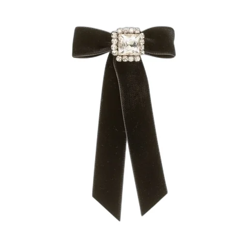 Maura Crystal-Embellished Velvet Hair Clip