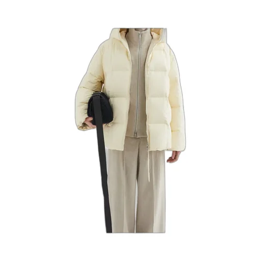 Zip-Up Hooded Down Coat