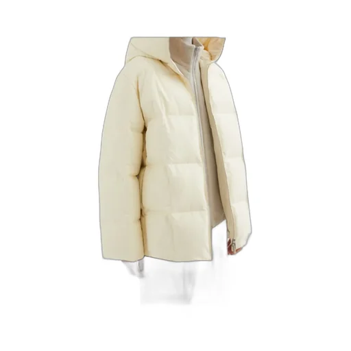 Zip-Up Hooded Down Coat