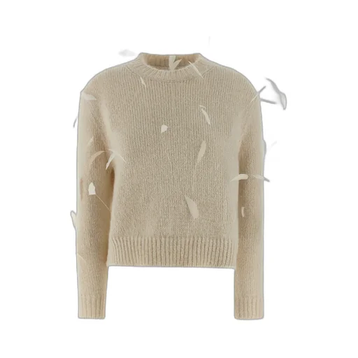 Feather Embellished Sweater
